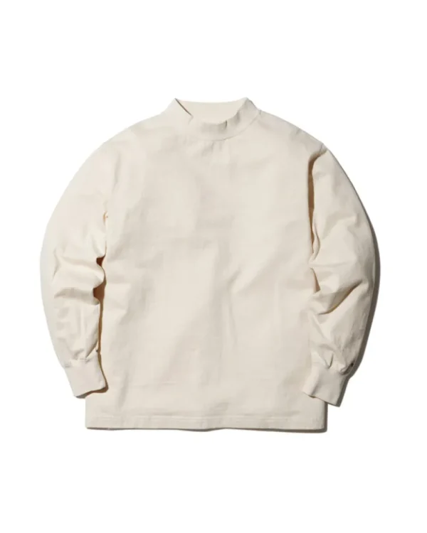 Recycled Cotton Mockneck Long Sleeve T-Shirt