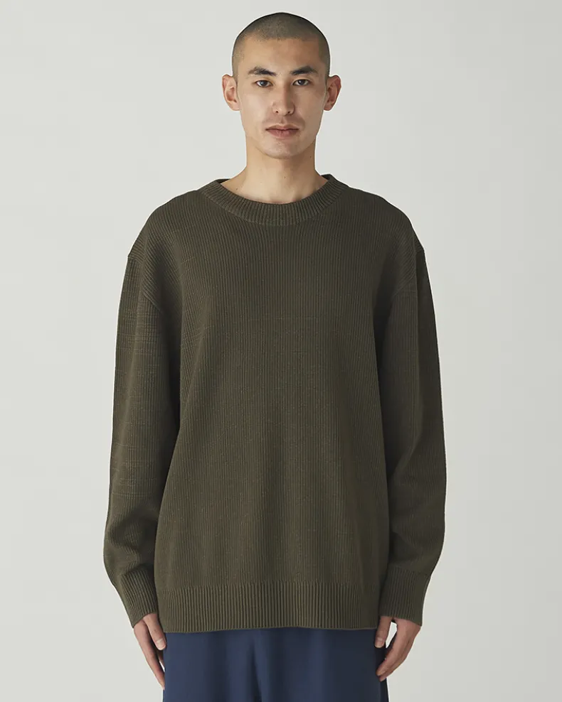 Co/Ny/Pe Knit Crew Neck