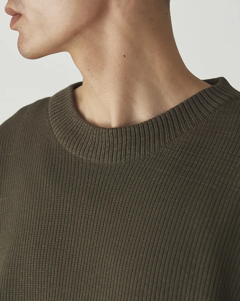 Co/Ny/Pe Knit Crew Neck