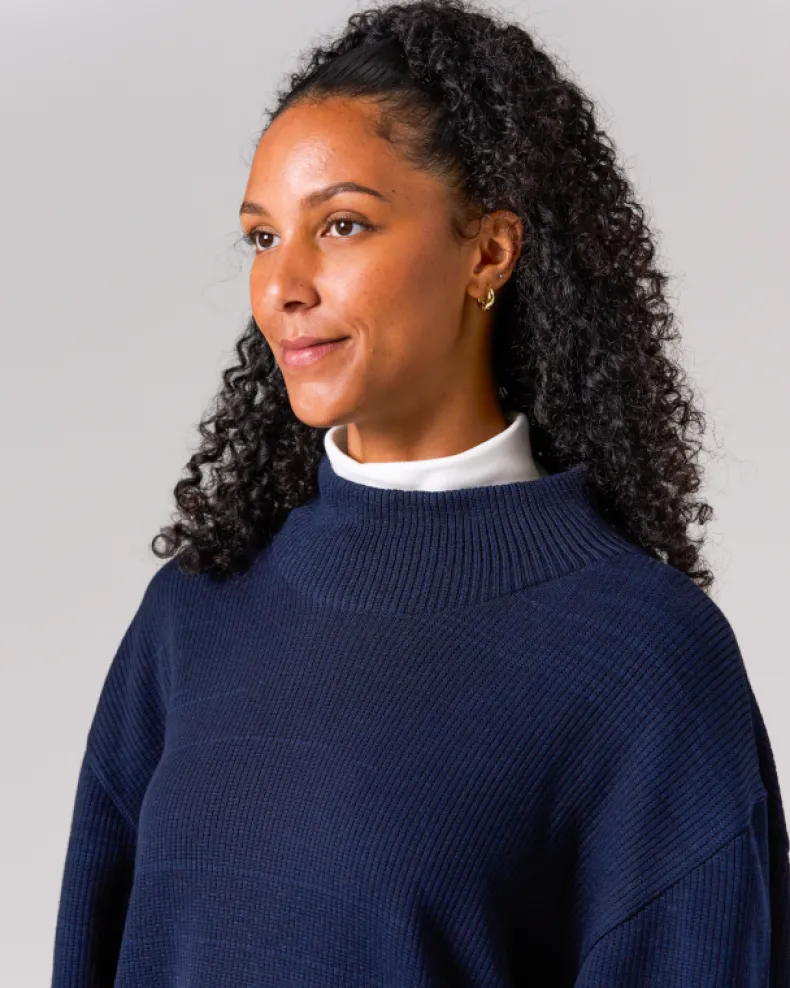 Co/Ny/Pe Knit High Neck