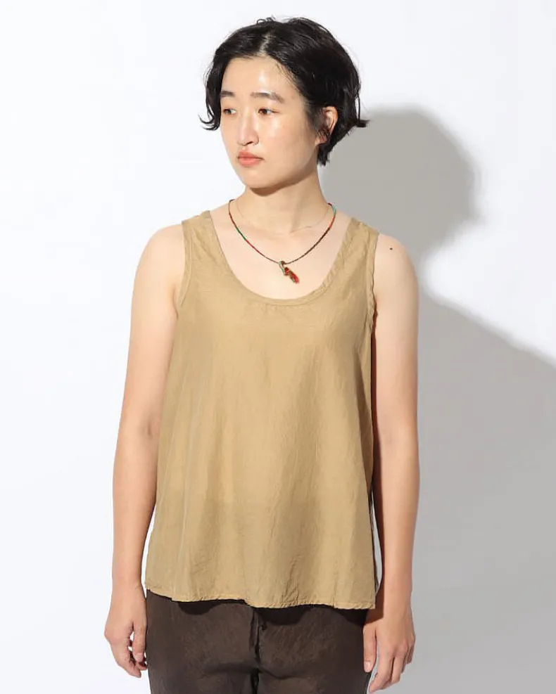 Hand-Woven Cotton Silk Tank Top
