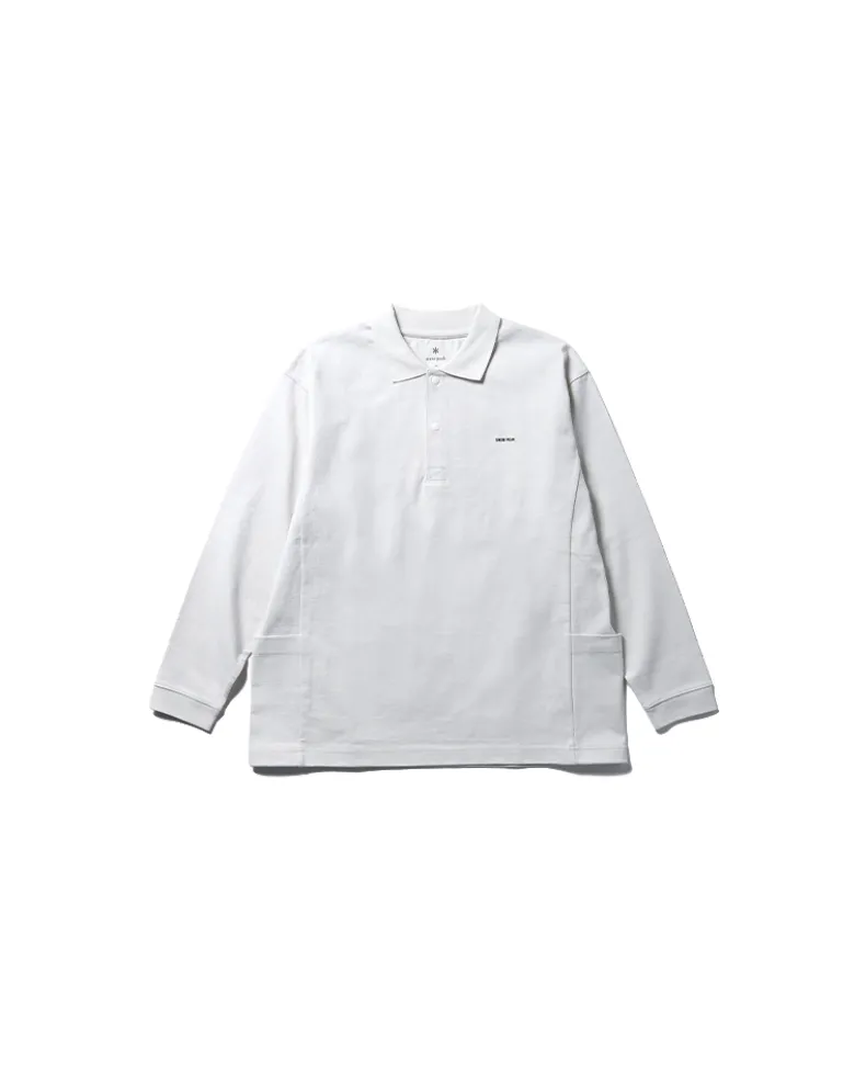 Heavy Cotton Border Long Sleeve Polo Shirt