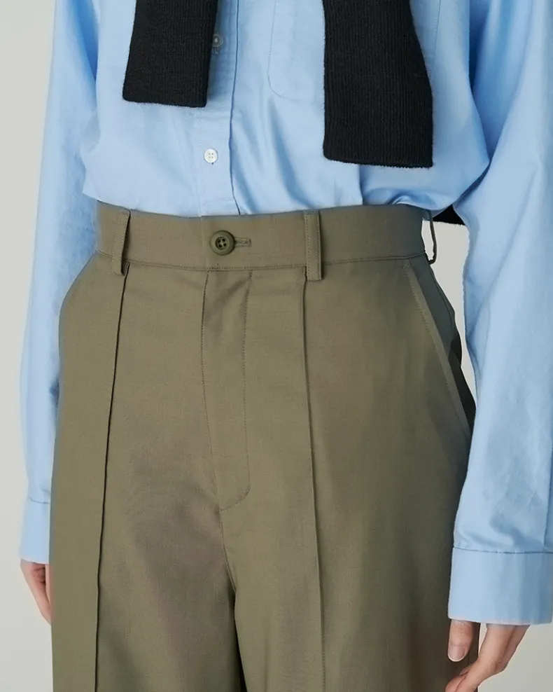 Hybrid Wool Wide Pants