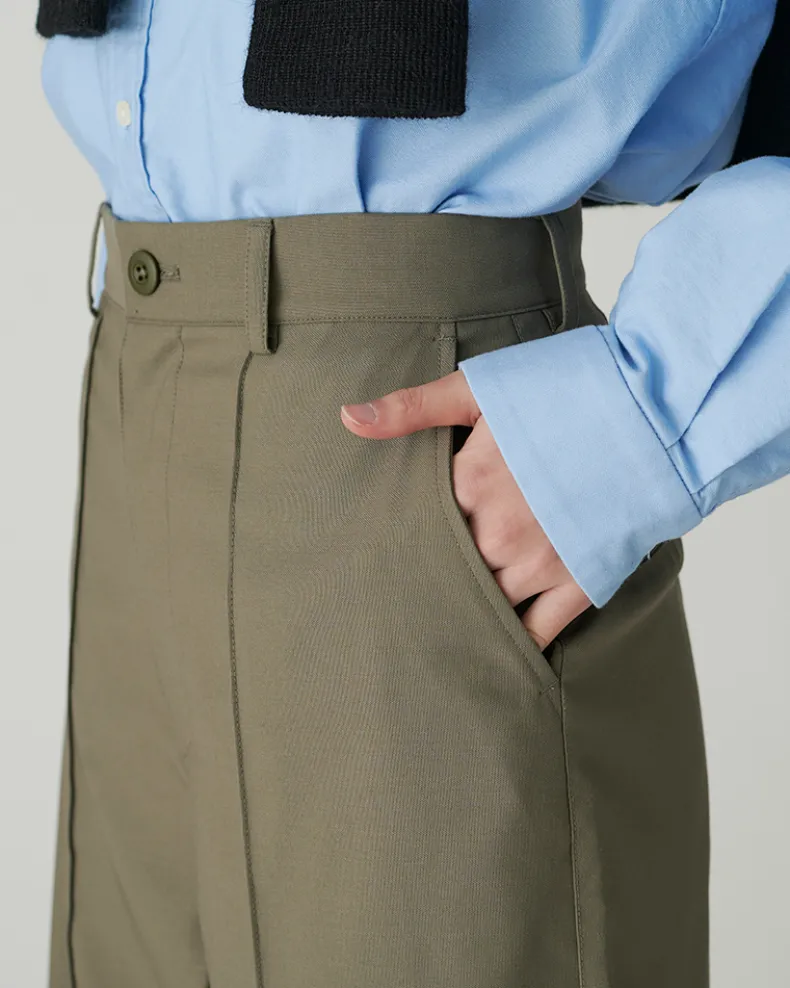 Hybrid Wool Wide Pants