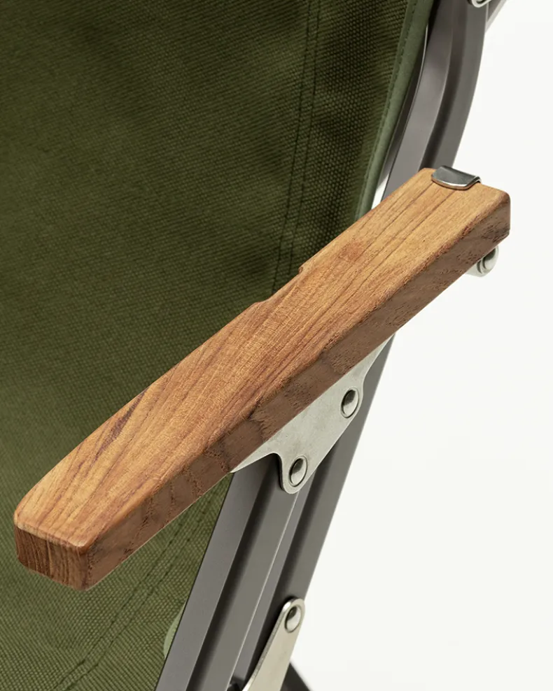 Luxury Low Beach Chair in Dark Green