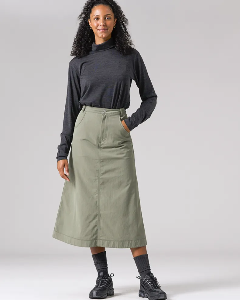 Merino Wool Turtleneck Long Sleeve T-Shirt