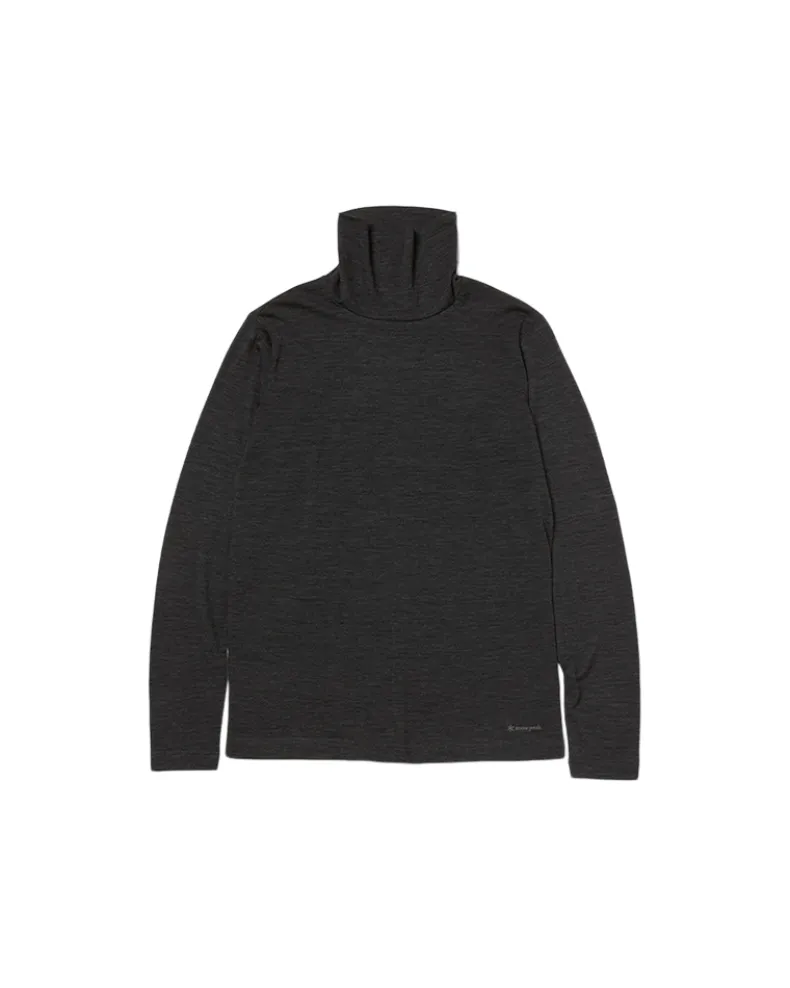 Merino Wool Turtleneck Long Sleeve T-Shirt