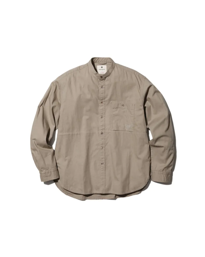 Organic Cotton Poplin Stand-Collar Shirt