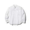 Organic Cotton Poplin Stand-Collar Shirt
