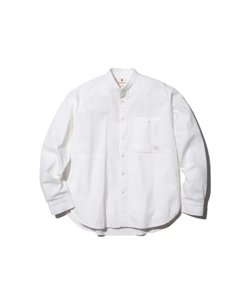 Organic Cotton Poplin Stand-Collar Shirt