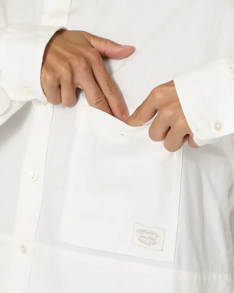 Organic Cotton Poplin Stand-Collar Shirt