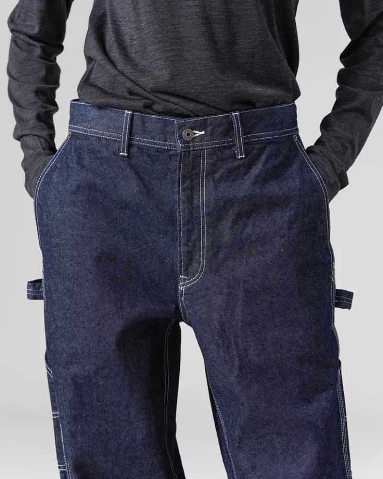 Recycled Cotton Denim Wide Pants