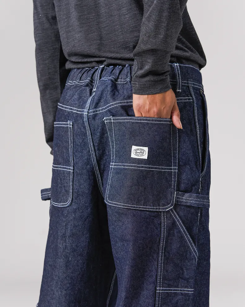 Recycled Cotton Denim Wide Pants