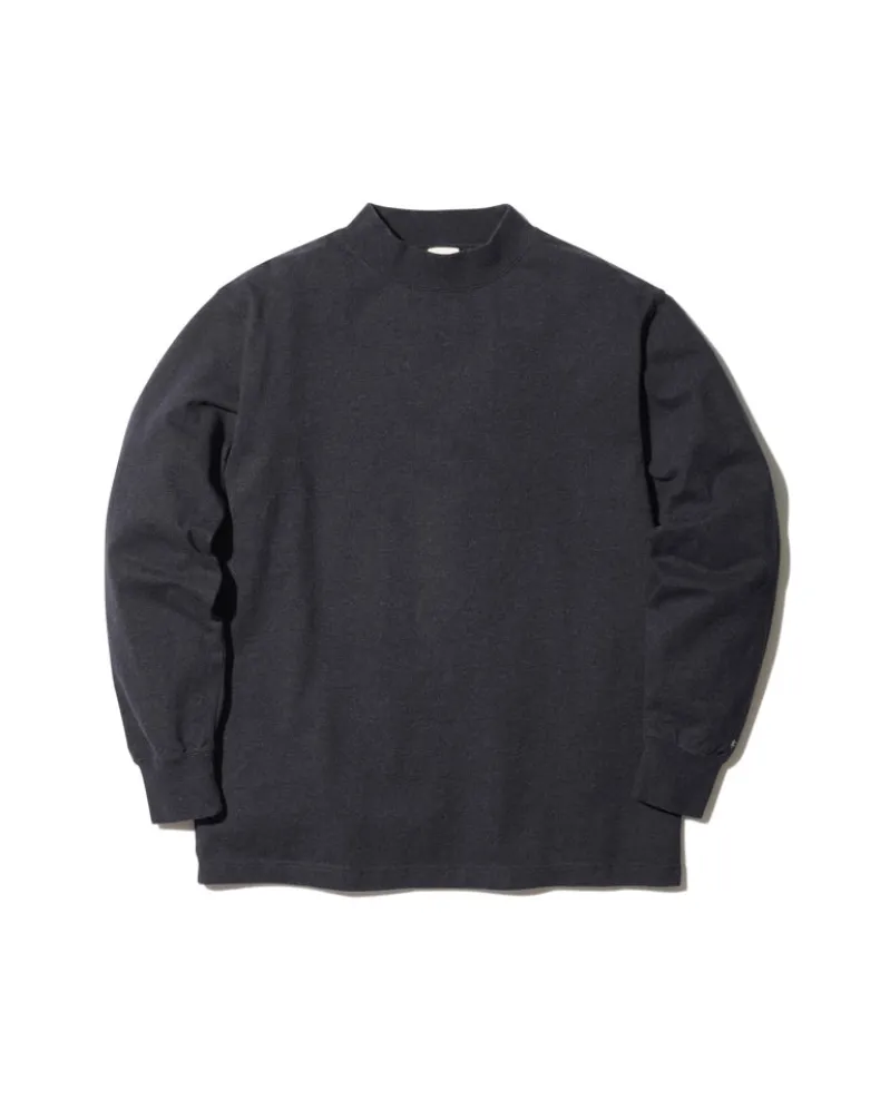 Recycled Cotton Mockneck Long Sleeve T-Shirt