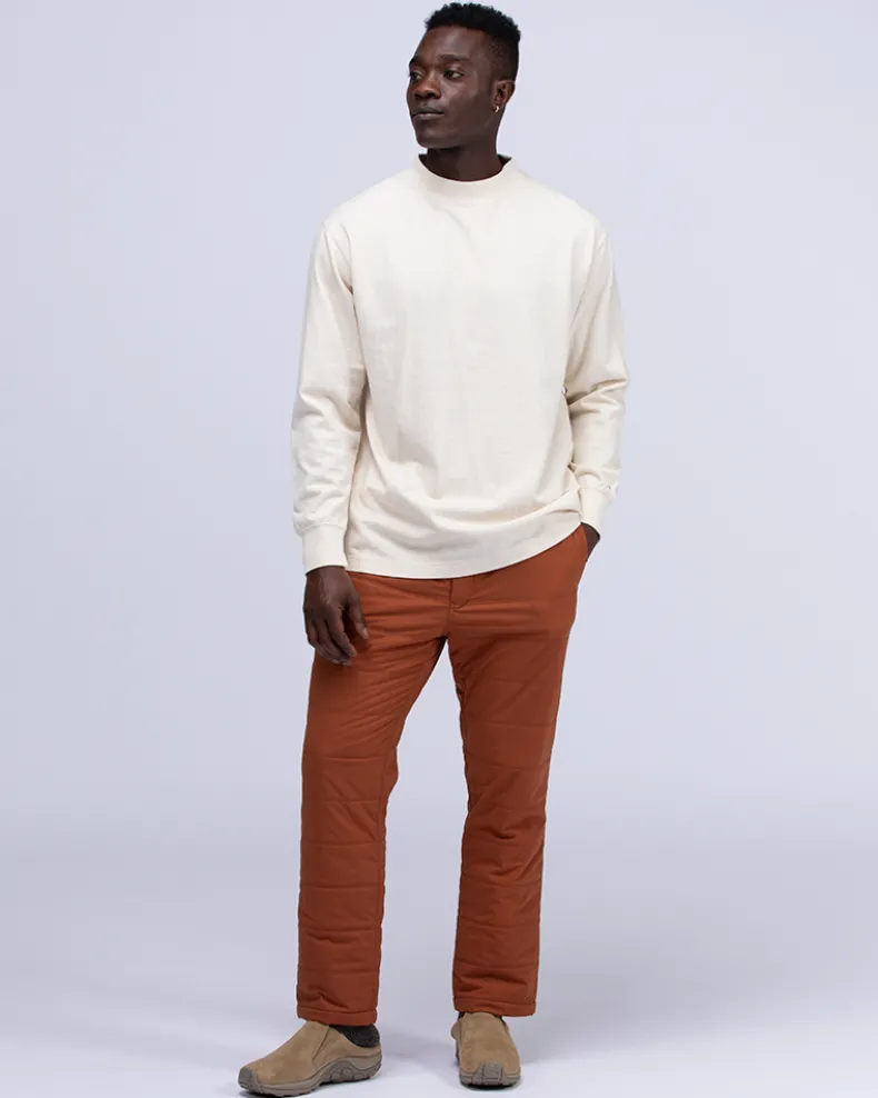 Recycled Cotton Mockneck Long Sleeve T-Shirt