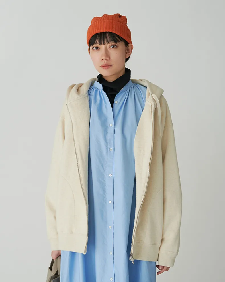 Recycled Cotton Zip-Up Hoodie