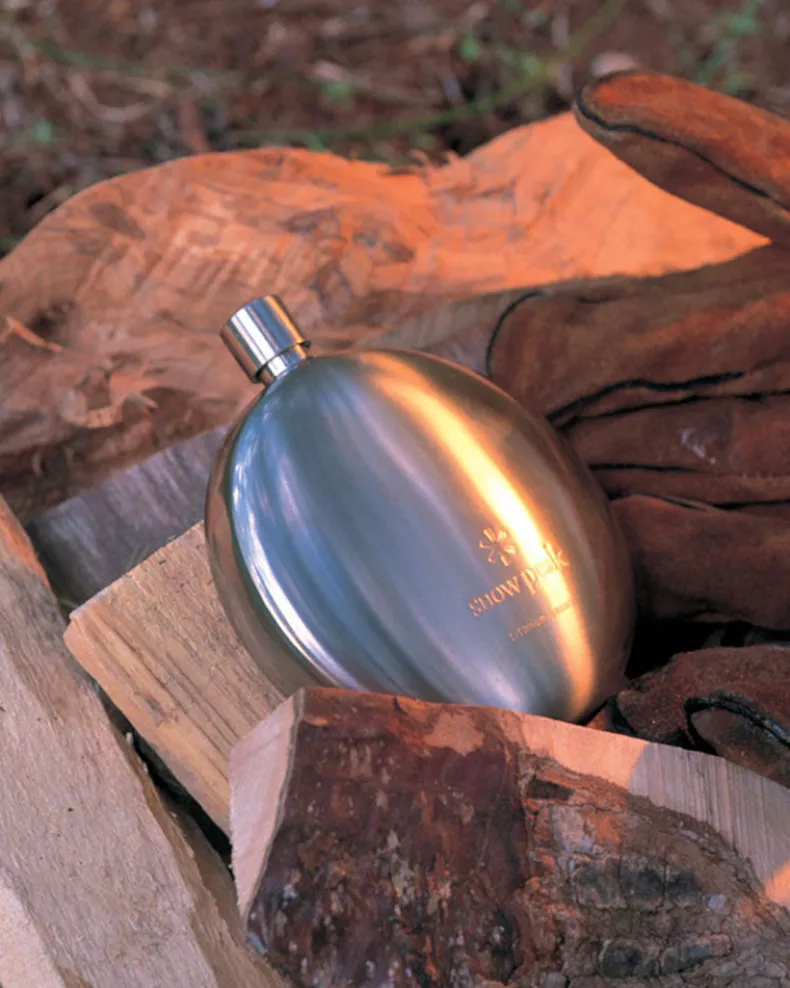 Titanium Curved Flask